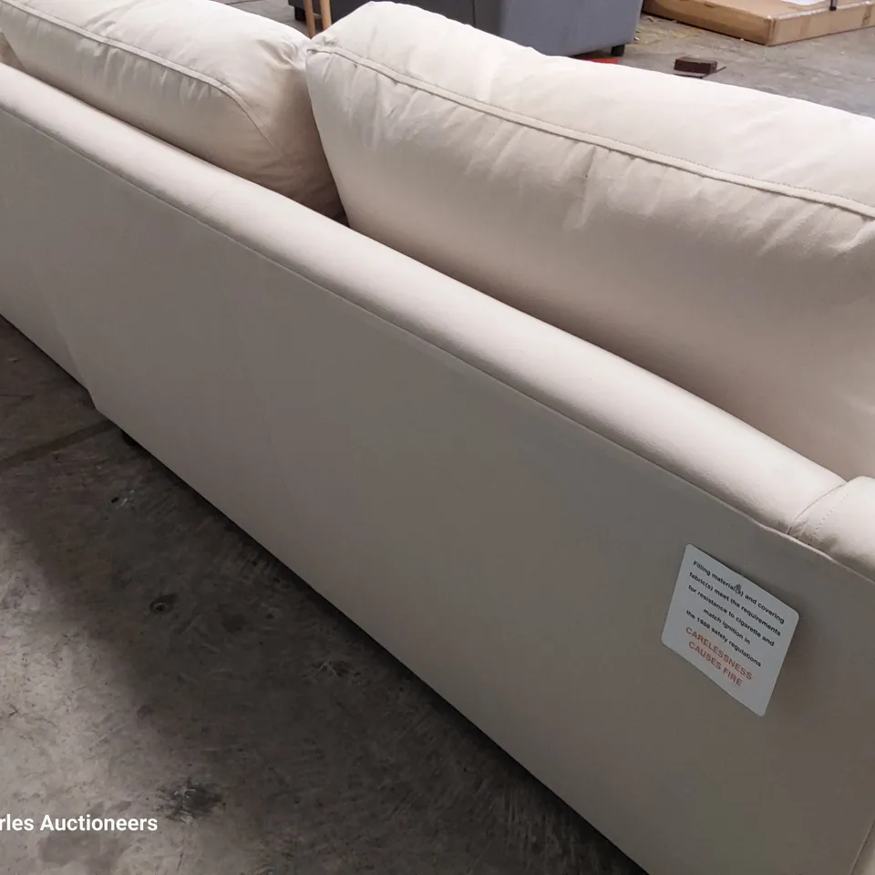QUALITY BRITISH DESIGNER LOUNGE Co. ZOE CHAISE SOFA NATURAL FABRIC 