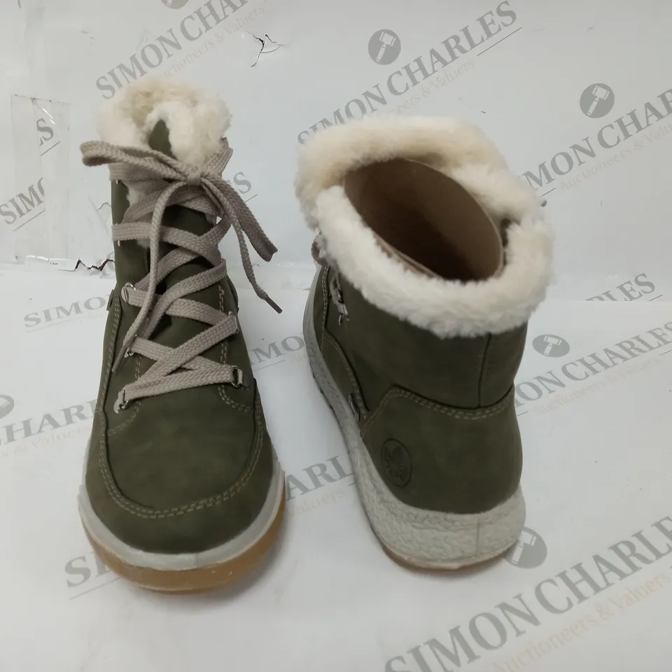 RIEKER WARM HIKING BOOTS IN KHAKI - 6
