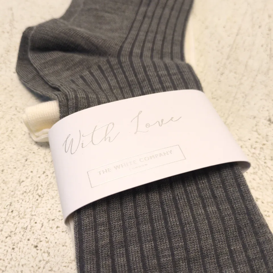 THE WHITE COMPANY IVORY WOOL-BLEND SOCKS – 2 PACK