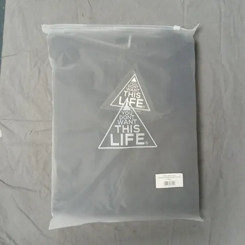 BOX OF APPROXIMATELY 10 YOU DON'T WANT THIS LIFE PERSPECTIVE HOODIES IN BLACK - SIZE LARGE
