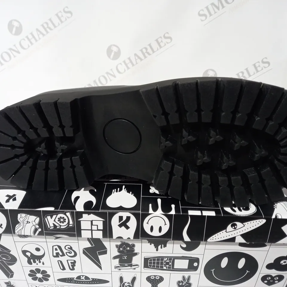 BRAND NEW BOXED PAIR OF KOI VEGAN THE OMEN TRIBAL MEN'S SPIKED LOAFERS  SIZE 8