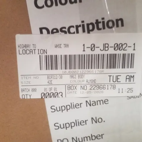 BOX CONTAINING APPROXIMATELY 3X BRAND NEW MAGISCULPT BODYSUITS - COLOUR ALMOND - SIZE 42E