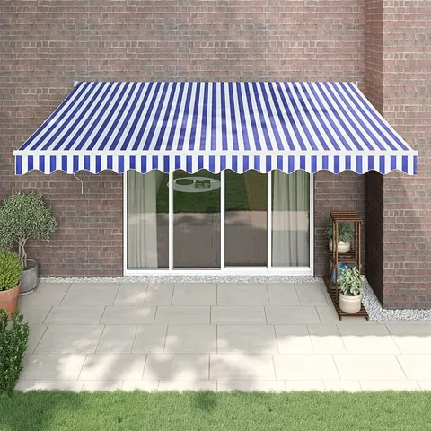 BOXED FREW POLYESTER RETRACTABLE PATIO AWNING (2 BOXES)