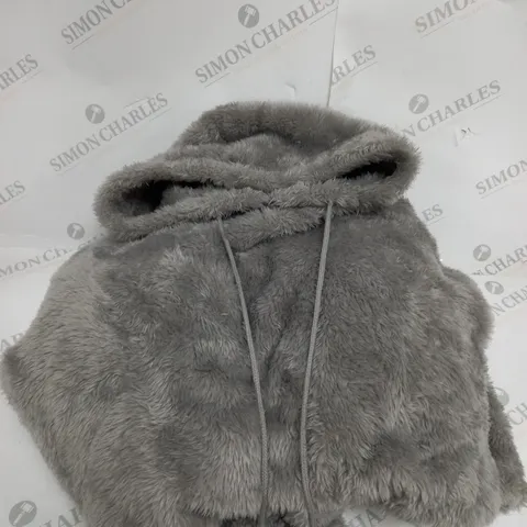 COZEE HOME FLUFFY PONCHO GREY ONE SIZE