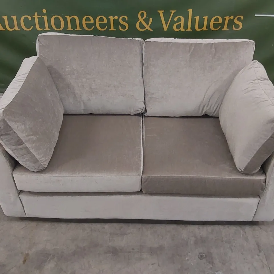 QUALITY DESIGNER VELVET UPHOLSTERED SOFA 