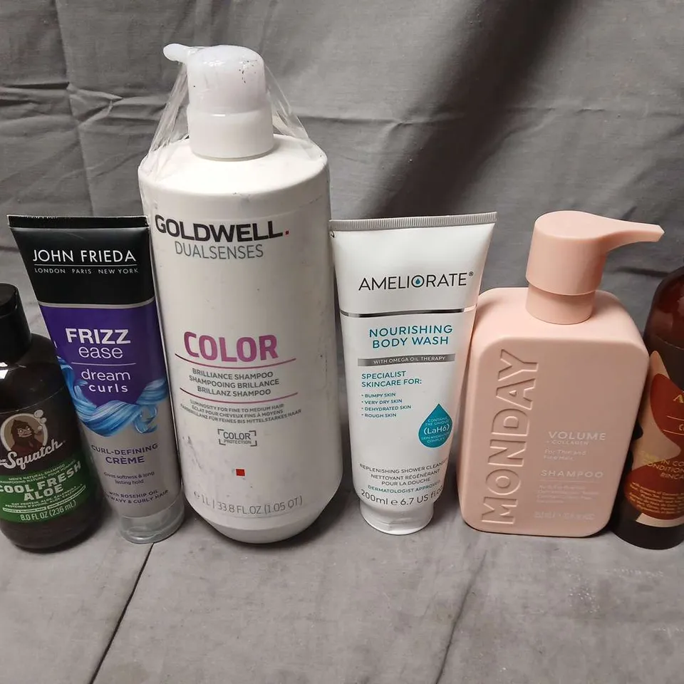 APPROXIMATELY 15 ASSORTED HEALTH & BEAUTY PRODUCTS TO INCLUDE JOHN FRIEDA, DR,SQUATCH AND SHAMPOO'S