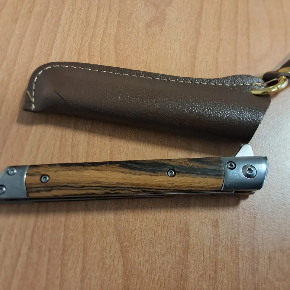 FOLDING NON-LOCKING 3.5" SLIM KNIFE WITH SHEATH 