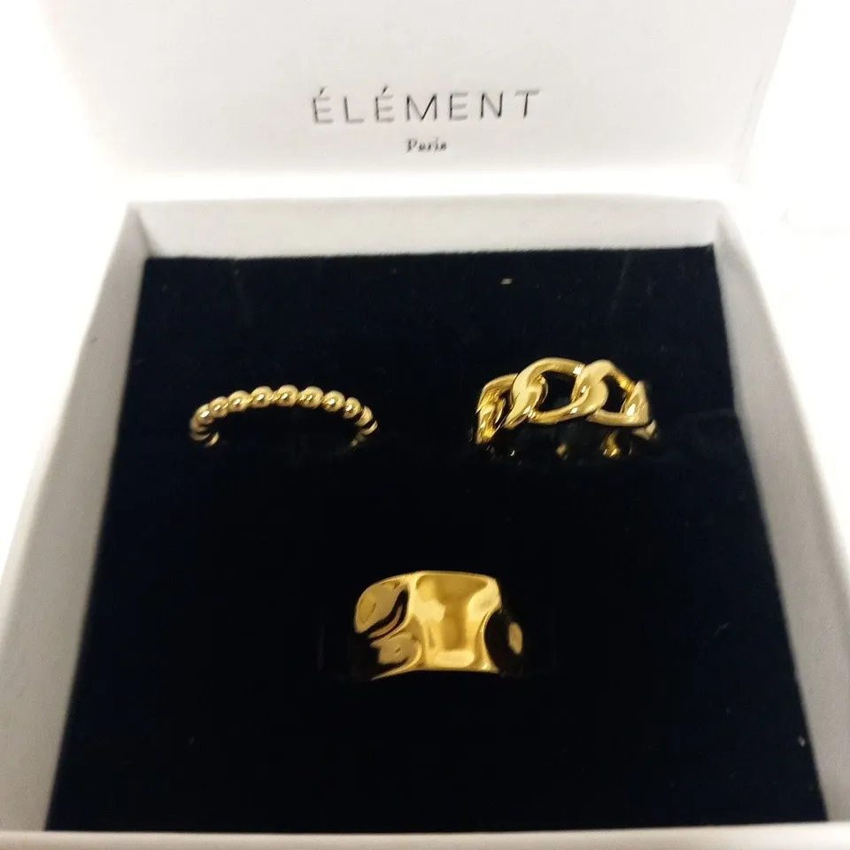 BOXED ELEMENT PARIS RING SET