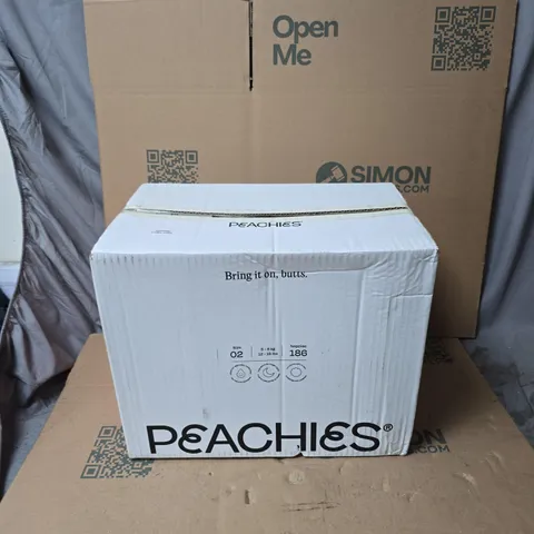 PEACHIES BABY NAPPIES SIZE 02 (12-18 LBS) – 186 NAPPIES, BOXED