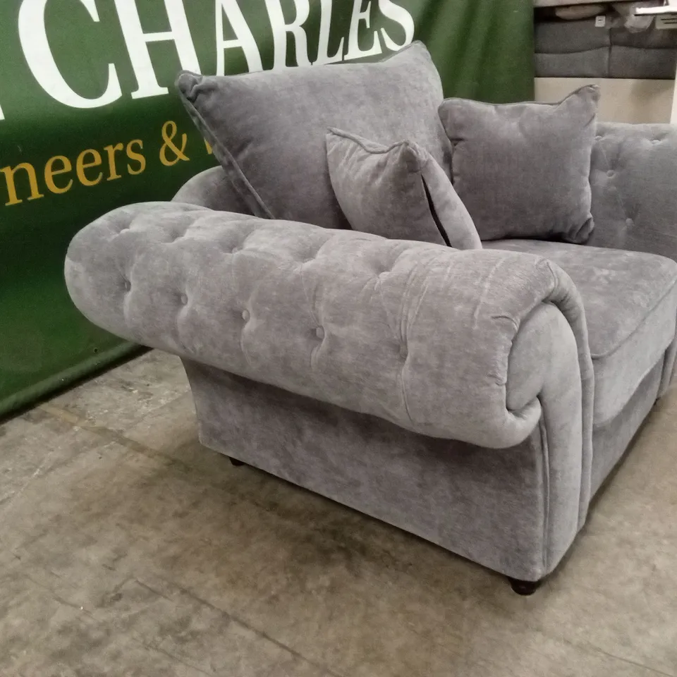 WINDSOR FABRIC ARMCHAIR - GREY RRP £699