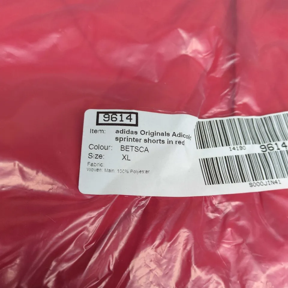 ADIDAS ORIGINALS ADICOLOR SPRINTER SHORTS – RED, SIZE XL