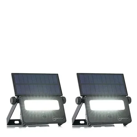 OUTLET AURAGLOW SOLAR SECURITY FLOOD LIGHT SET OF 2