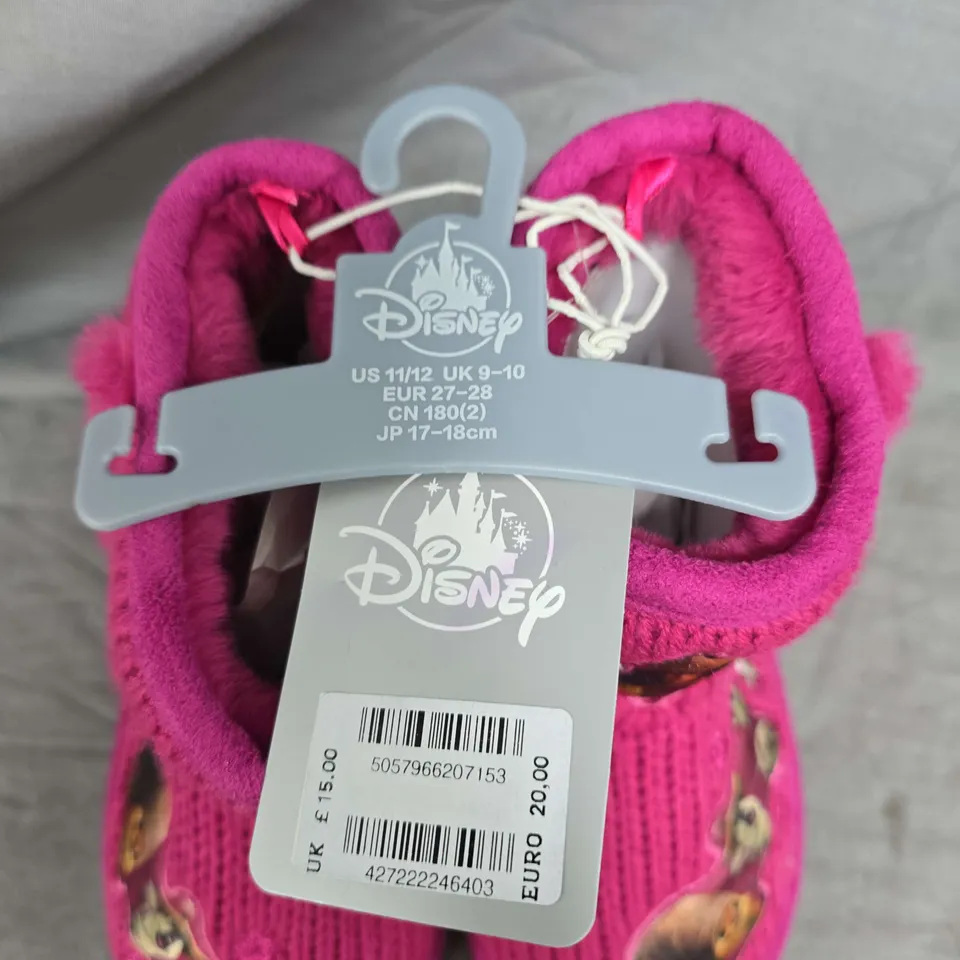 DISNEY PRINCESS PINK KIDS SLIPPERS UK 9-10