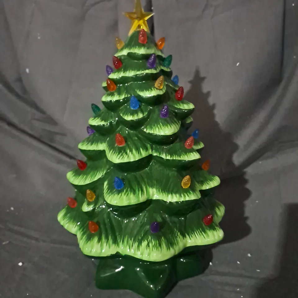 DECORATIVE FESTIVE LIGHT-UP TREE ORNAMENT