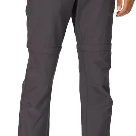 REGATTA HIGHTON MEN'S HIKING TROUSERS WITH ZIP SEAL GREY SIZE 36"