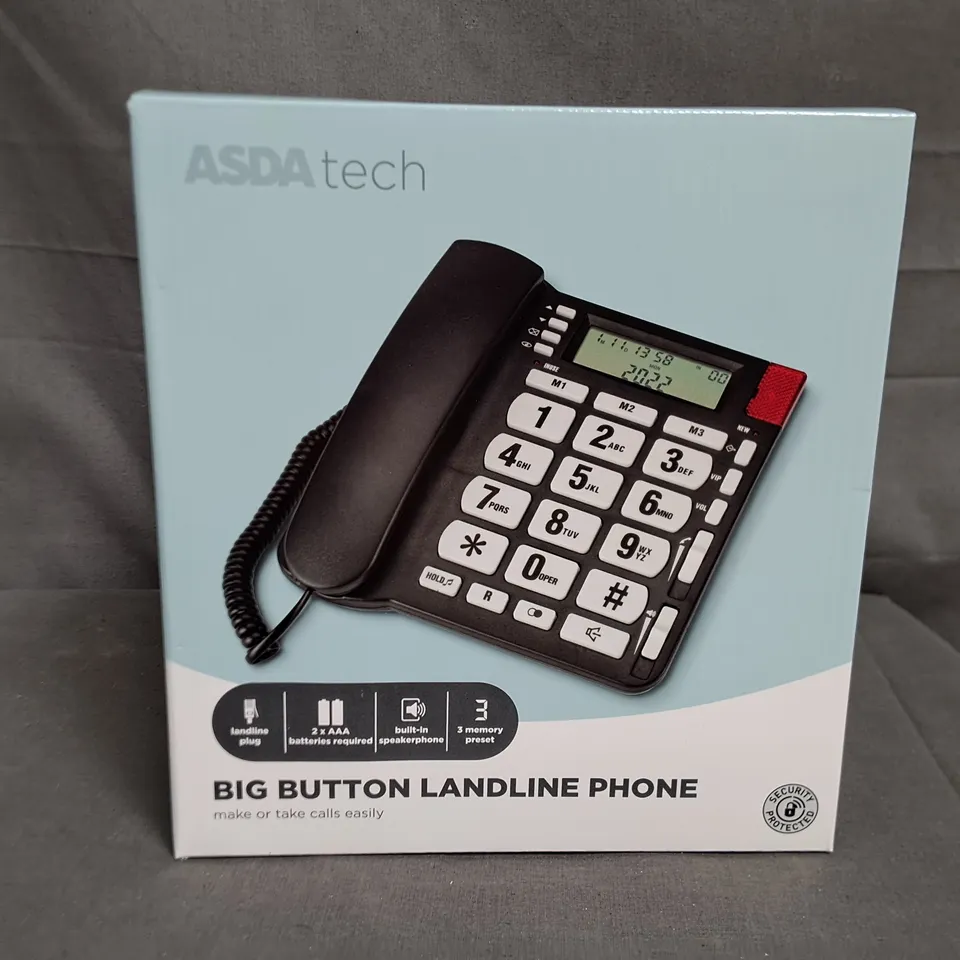 BRAND NEW BOXED BIG BUTTON LANDLINE PHONE