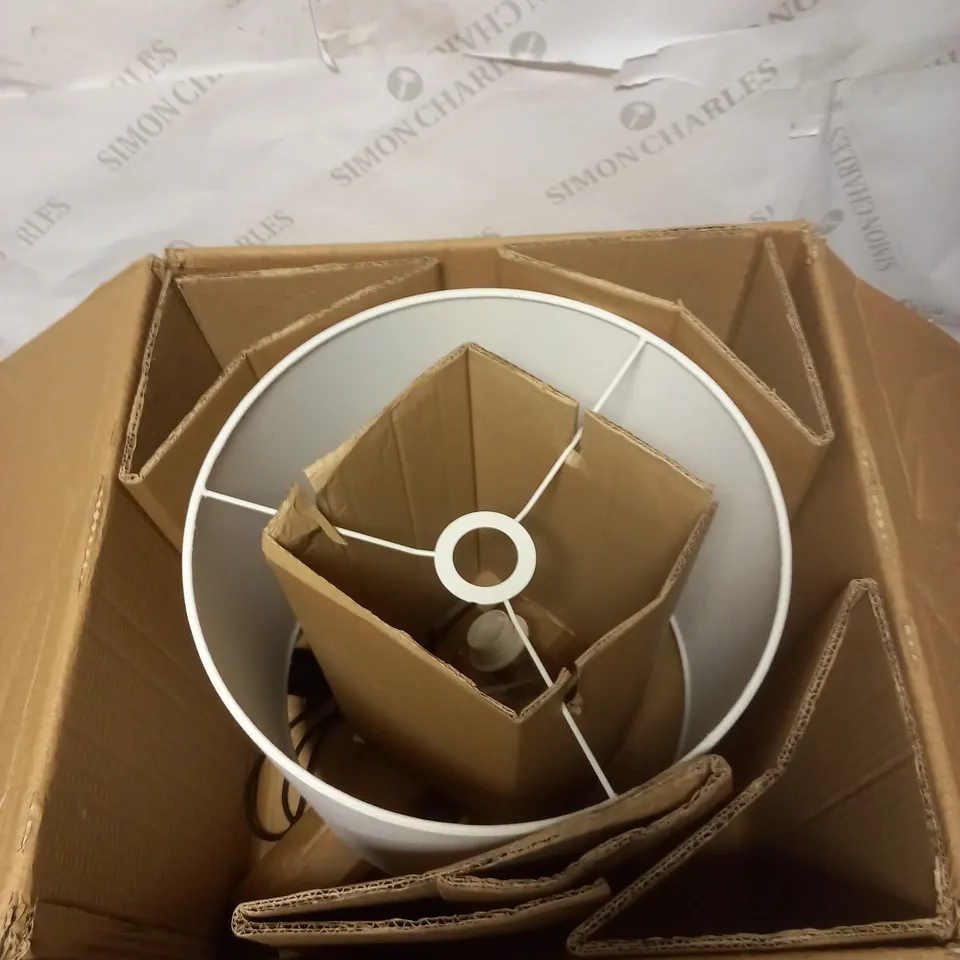 JOHN LEWIS MENDAL FLOOR LAMP WITH LINEN SHADE 