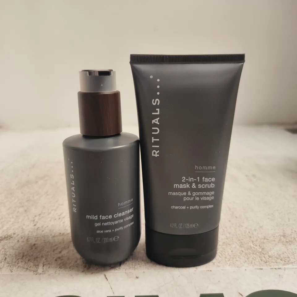 RITUALS HOMME MILD FACE CLEANSER & 2-IN-1 FACE MASK & SCRUB – SET OF 2