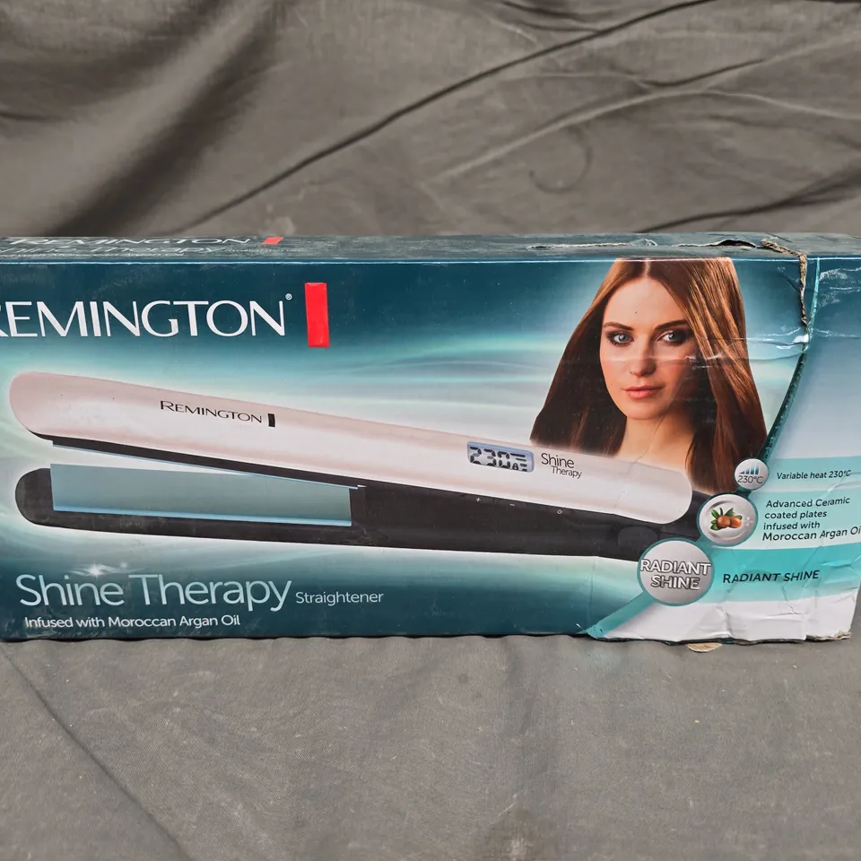 BOXED REMINGTON SHINE THERAPY STRAIGHTENER
