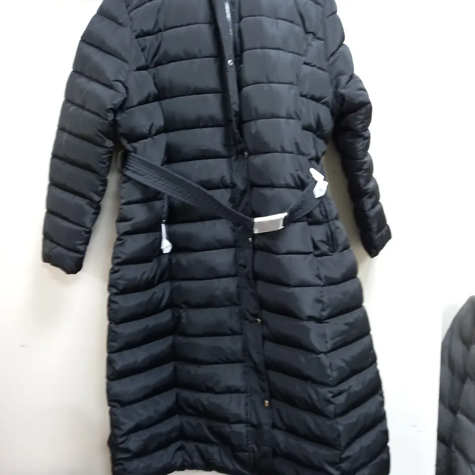 PORTOBELLO LONG SLEEVE PUFFER COAT IN BLACK - 5XL