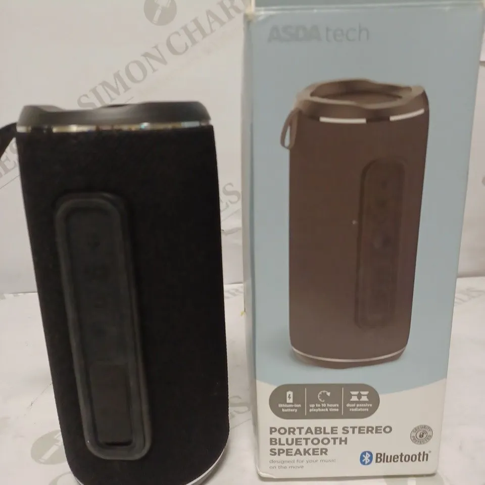 ASDA TECH PORTABLE STEREO BLUETOOTH SPEAKER