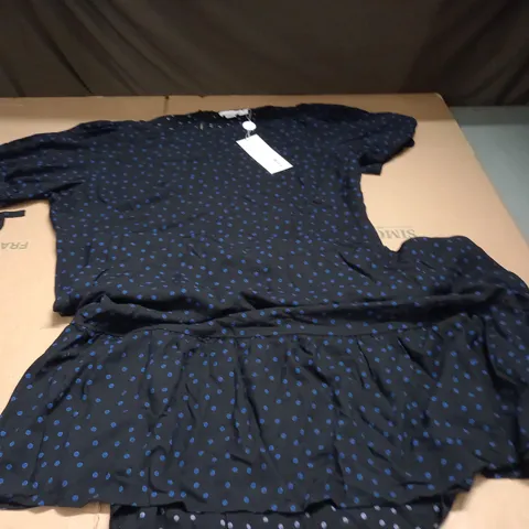 FINERY RUBY DRESS IN BLUE DOT - 20