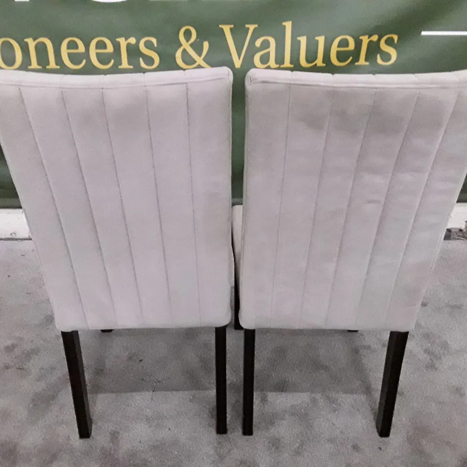 SET OF 2 SALISBURY CHAMPAGNE VELVET DINING CHAIR (BLACK LEG)