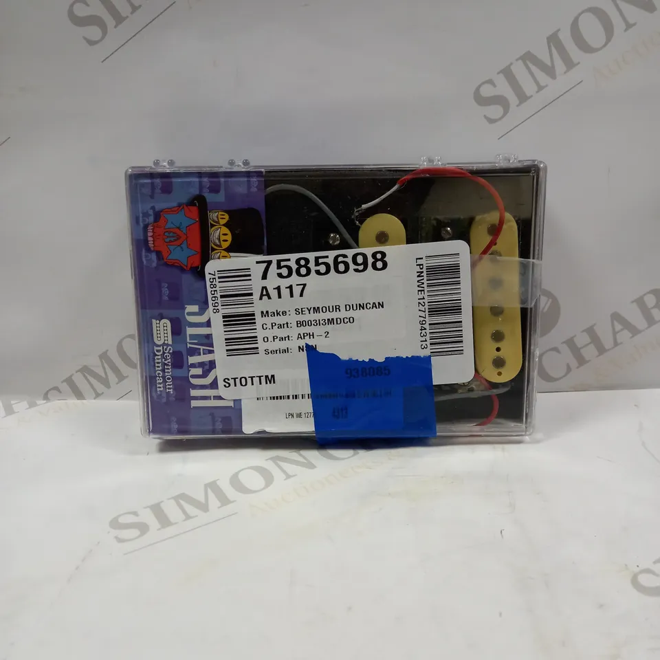 SEYMOUR DUNCAN ALNICO II PRO APH-2S HUMBUCKER ZEBRA PICKUP SET WITH SLASH SIGNATURE