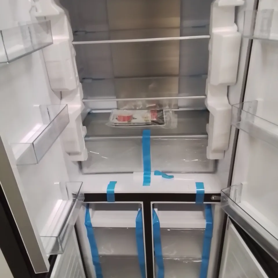 HOOVER HHCR3818ENPL 83CM WIDE TOTAL NO FROST 467L TOTAL CAPACITY AMERICAN STYLE FRIDGE FREEZER, INOX, E RATED [ENERGY CLASS E]