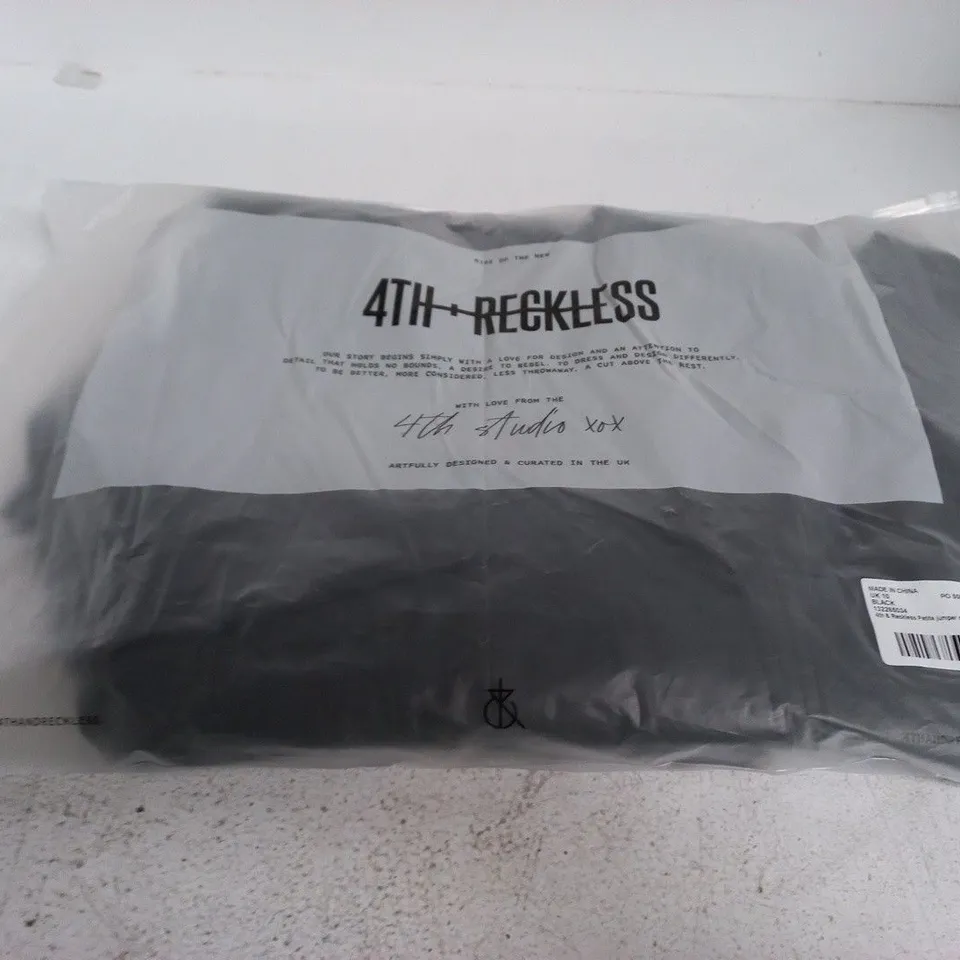 4TH & RECKLESS PETITE JUMPER CO-ORD IN BLACK – UK 10