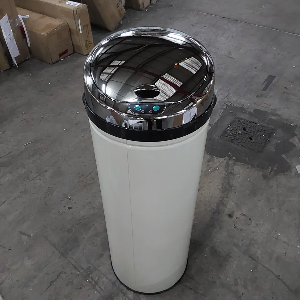 BOXED MOTION SENSOR 50L TRASH BIN - CREAM