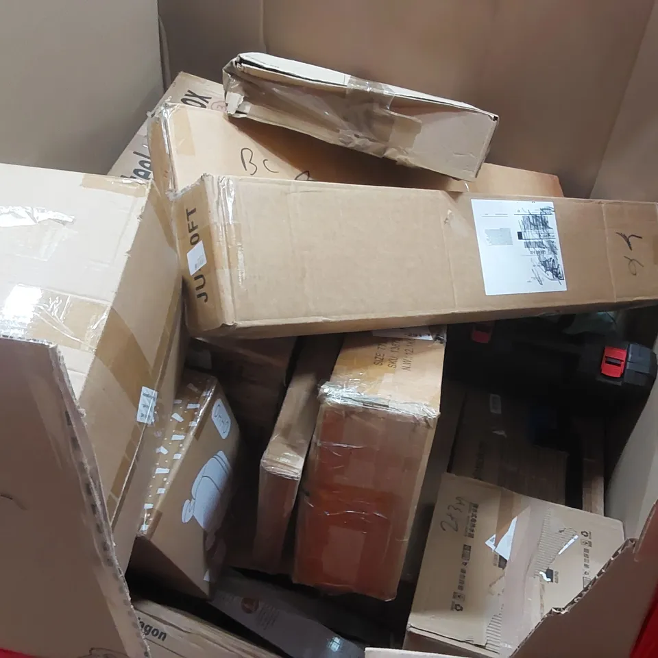 PALLET OF ASSORTED ITEMS INCLUDING: ROBOT VACUUM, ELLIPTICAL PEDAL EXERCISER, FAN LIGHT, PULL-UP BAR ECT