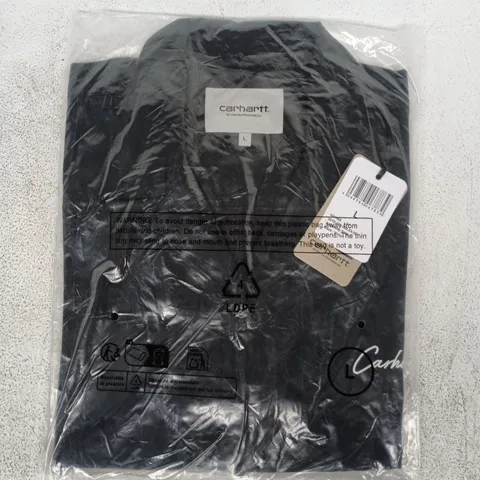 BAGGED CARHARTT SHORT SLEEVE DELRAY SHIRT IN BLACK/WHITE SIZE LARGE