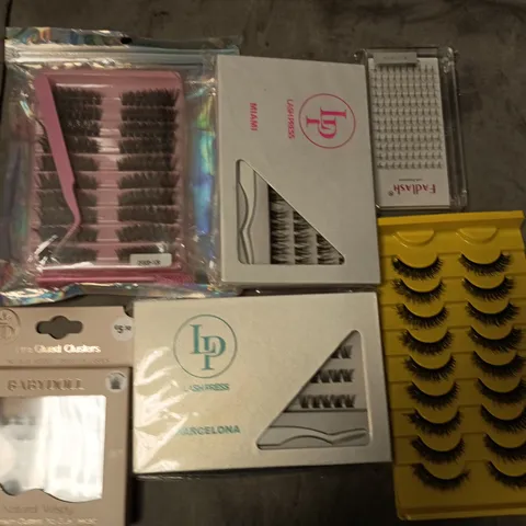 LOT OF 6 ASSORTED PACKS OF EYELASHES