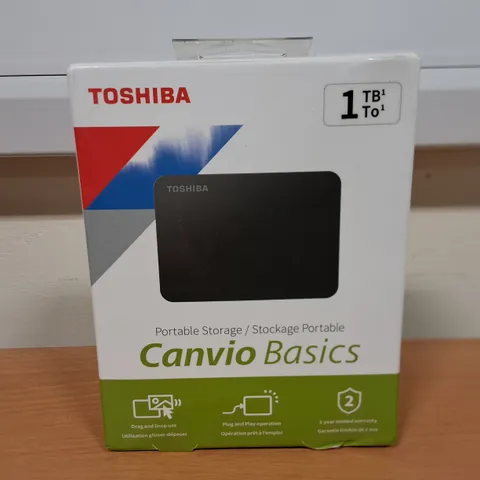 SEALED TOSHIBA CANVIO BASICS 1TB PORTABLE STORAGE
