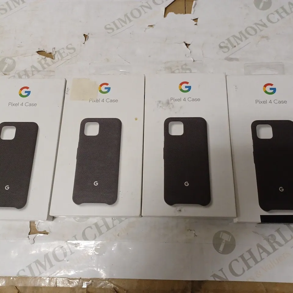 LOT OF 4 BLACK GOOGLE PIXEL 4 CASES