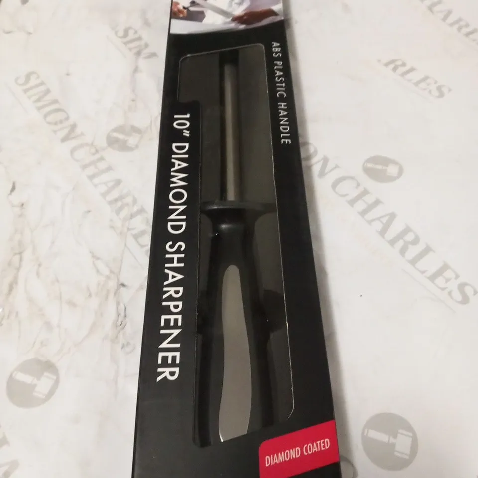 BRAND NEW BOXED GRUNWERG HESTON BLUMENTHAL KITCHEN KNIVES 10" DIAMOND SHARPENER