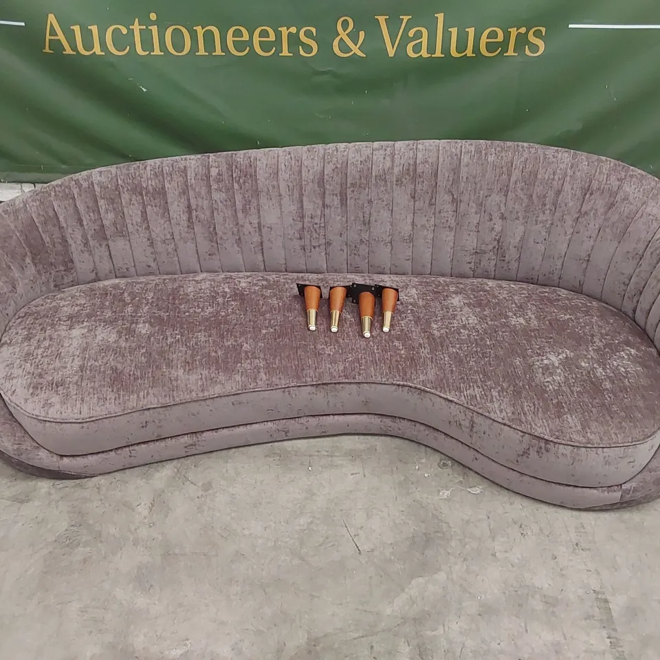 QUALITY DESIGNER VIVORUM VIOLA BROWN VELVET SOFA