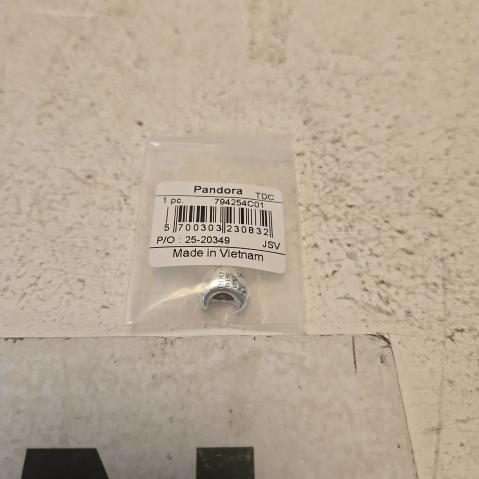 PANDORA MOON STERLING SILVER CHARM WITH CLEAR CUBIC ZIRCONIA "THE SKY IS THE LIMIT" UNBOXED