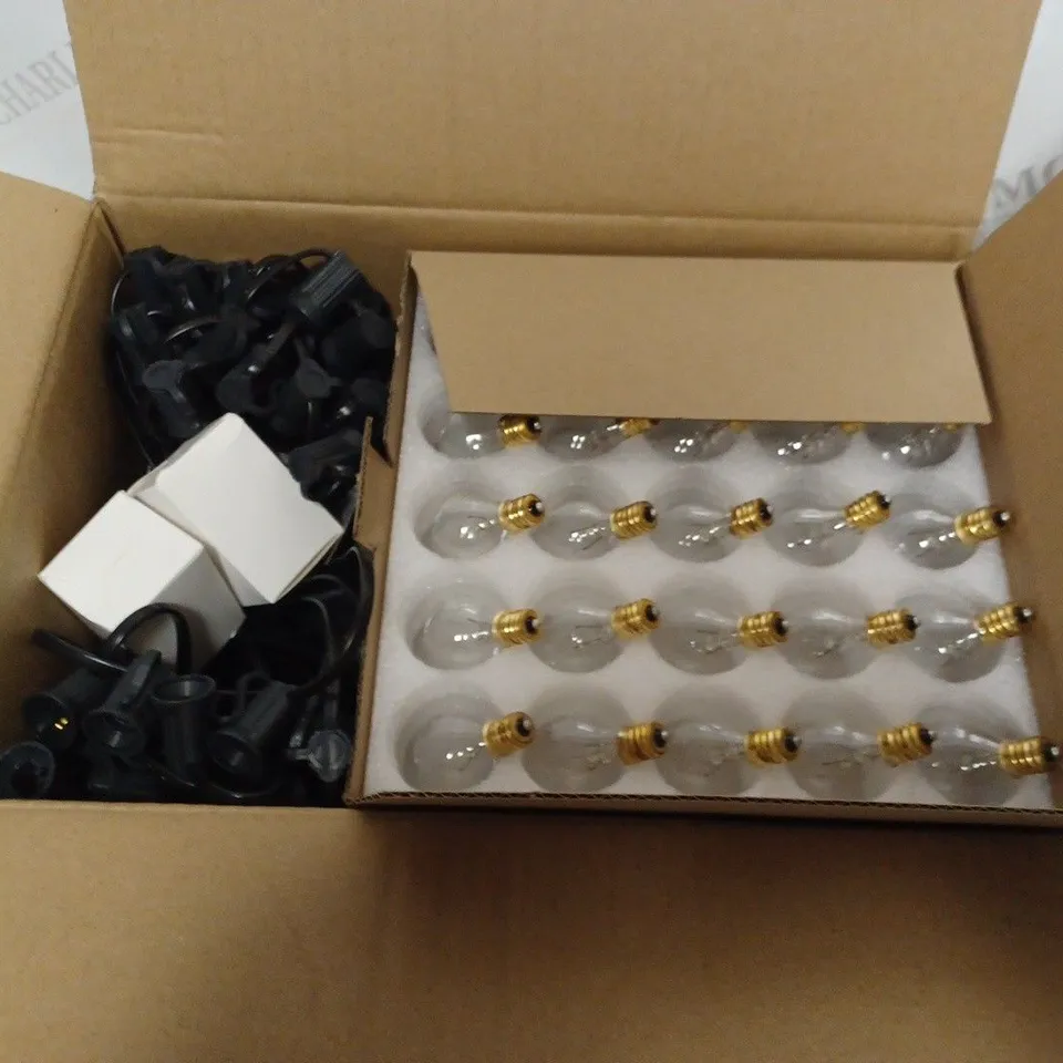 BRIGHTOWN CLEAR G40 LED GLOBE STRING LIGHT SET INDOOR/OUTDOOR USE 