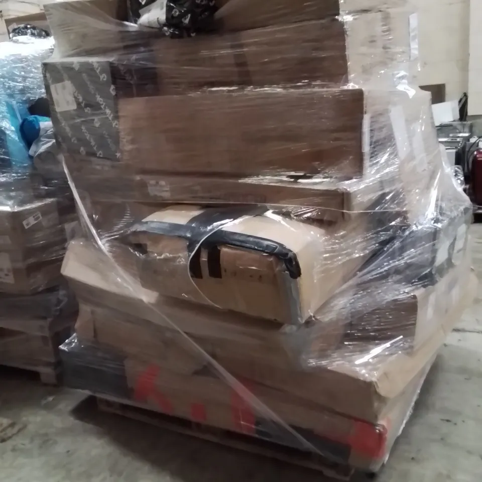 PALLET OF ASSORTED HOUSEHOLD GOODS AND PRODUCTS TO INCLUDE;SLOW JUICER,CHAIR,MEAT GRINDER