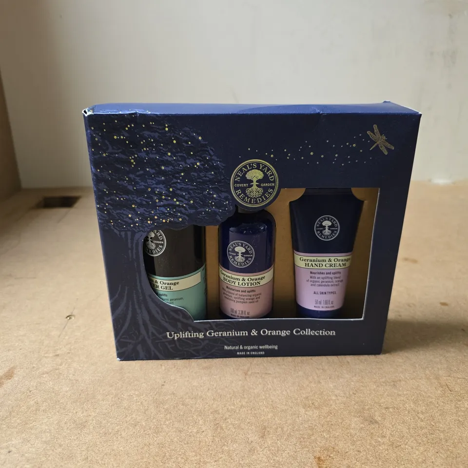 NEALS YARD REMEDIES UPLIFTING GERANIUM AND ORANGE COLLECTION