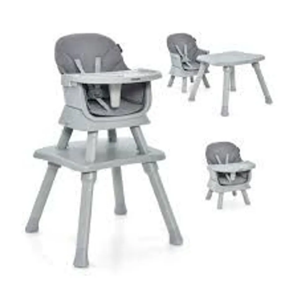 BOXED 6-IN-1 BABY HIGH CHAIR WITH 5-POINT HARNESS AND REMOVABLE TRAY