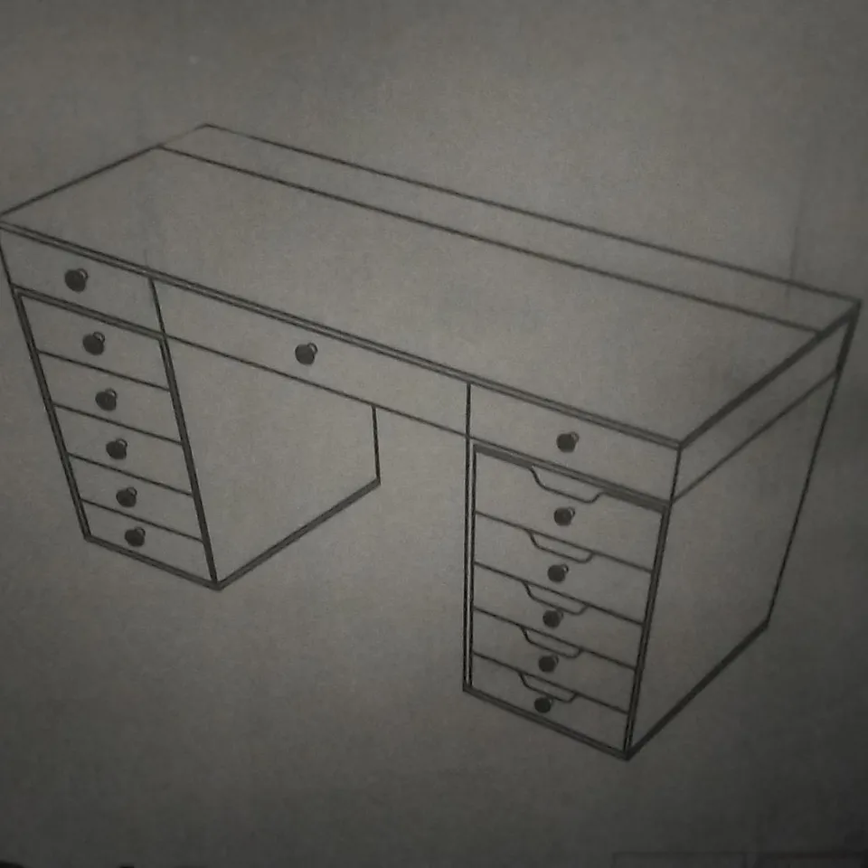 BOXED DRESSING TABLE IN WHITE (3 BOXES)