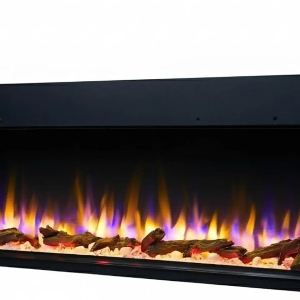 BOXED ENDEAVOUR FIRES 60”/1530MM ROSEDALE 3D MEDIA WALL INSET ELECTRIC FIREPLACE (1 BOX)