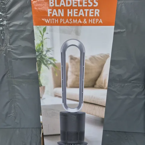 HOMESMART BLADELESS HEATER/FAN WITH PLASMA HEPA - WHITE & SILVER