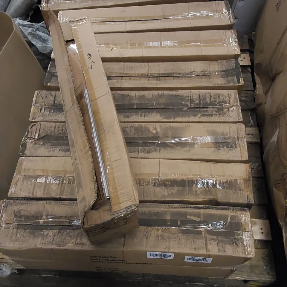 PALLET OF ASSORTED ITEMS INCLUDING, B&Q BRUSHED NICKEL EFFECT KEYHOLE HANDLES 