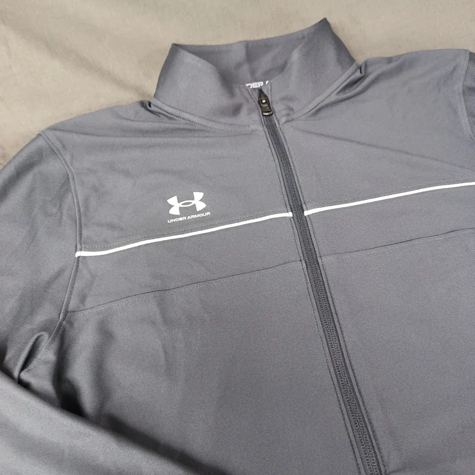 UNDER ARMOUR GREY ZIP-UP JACKET - SIZE M