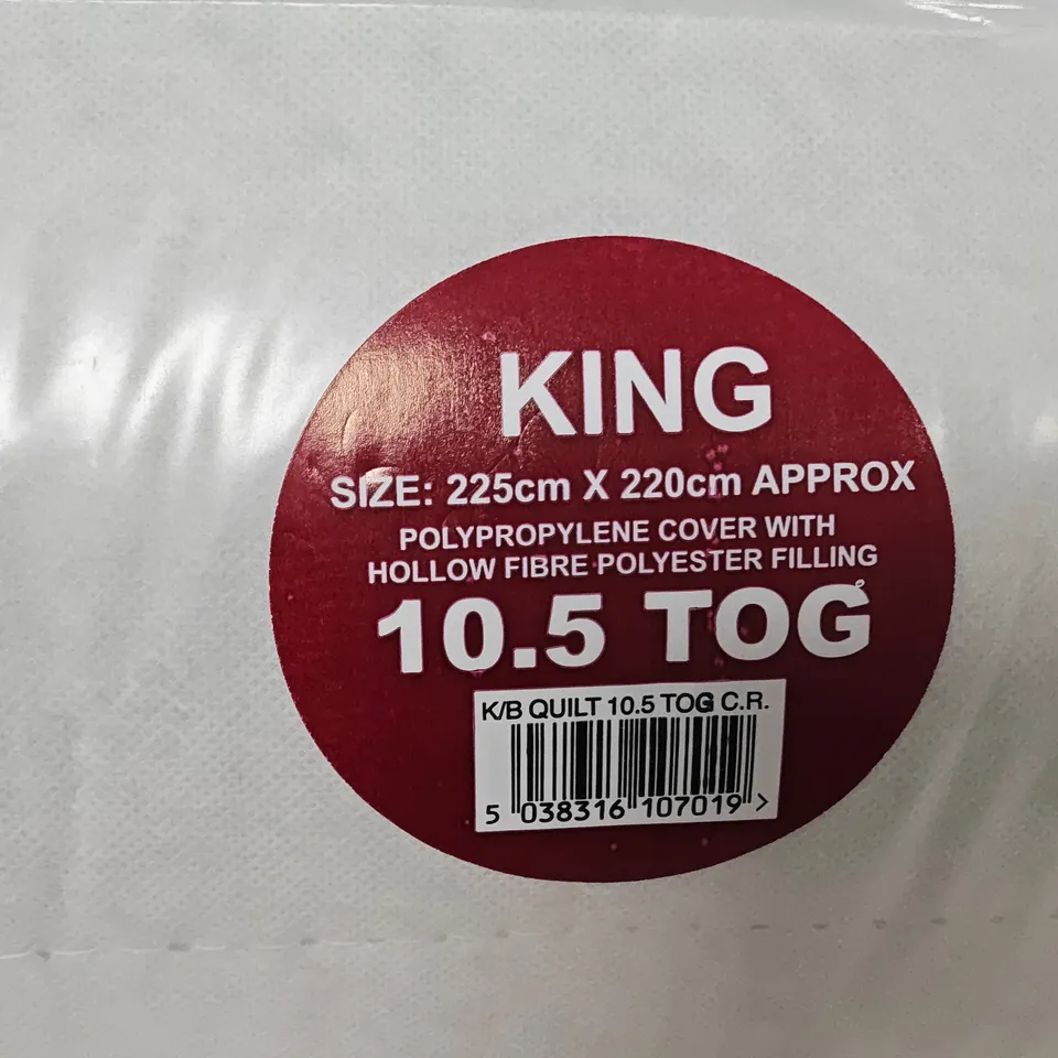 KING SIZE DUVET / QUILT 10.5 TOG WITH HOLLOW FIBRE FILLING (KING) – 225 × 220 CM