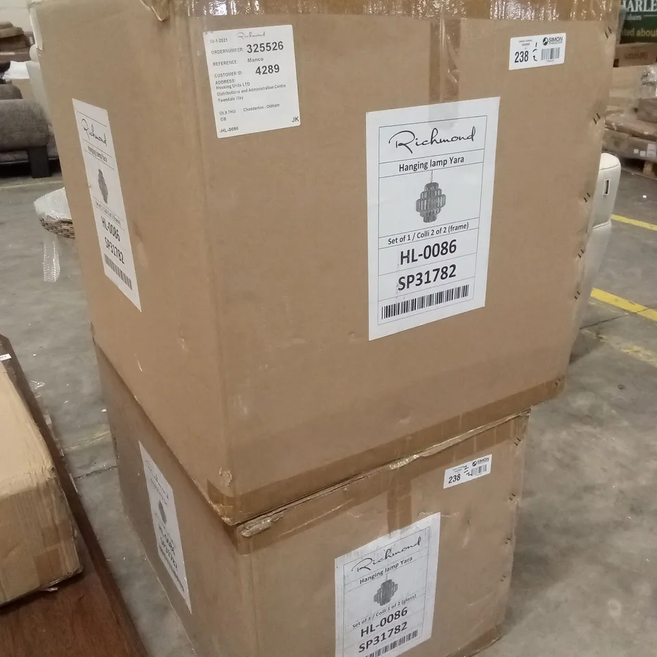 BOXED YASK YARA HANGING LAMP (2 BOXES)